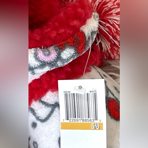 New beautiful Hello Kitty women’s boot slippers Sherpa lining s 5 6 red shoes - Picture 7 of 7